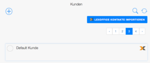 lexoffice icon für die Übertragung des TimeTrack Kunden ins lexoffice