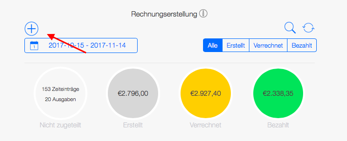 Reisekostenabrechnung - Rechnungsübersicht