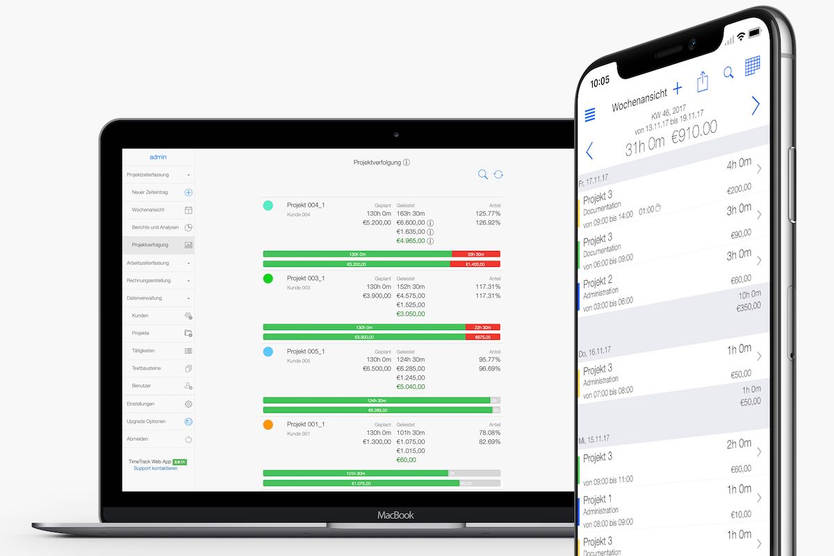 Zeiterfassung für Mac und iPhone - Projektzeiterfassung