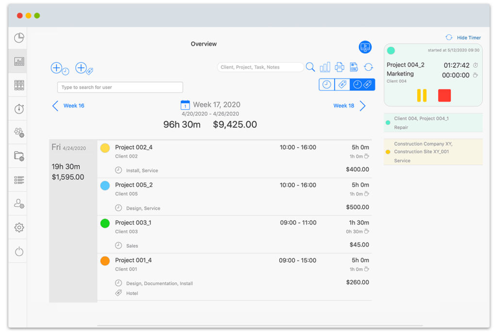 Project Time Tracking Project Timer