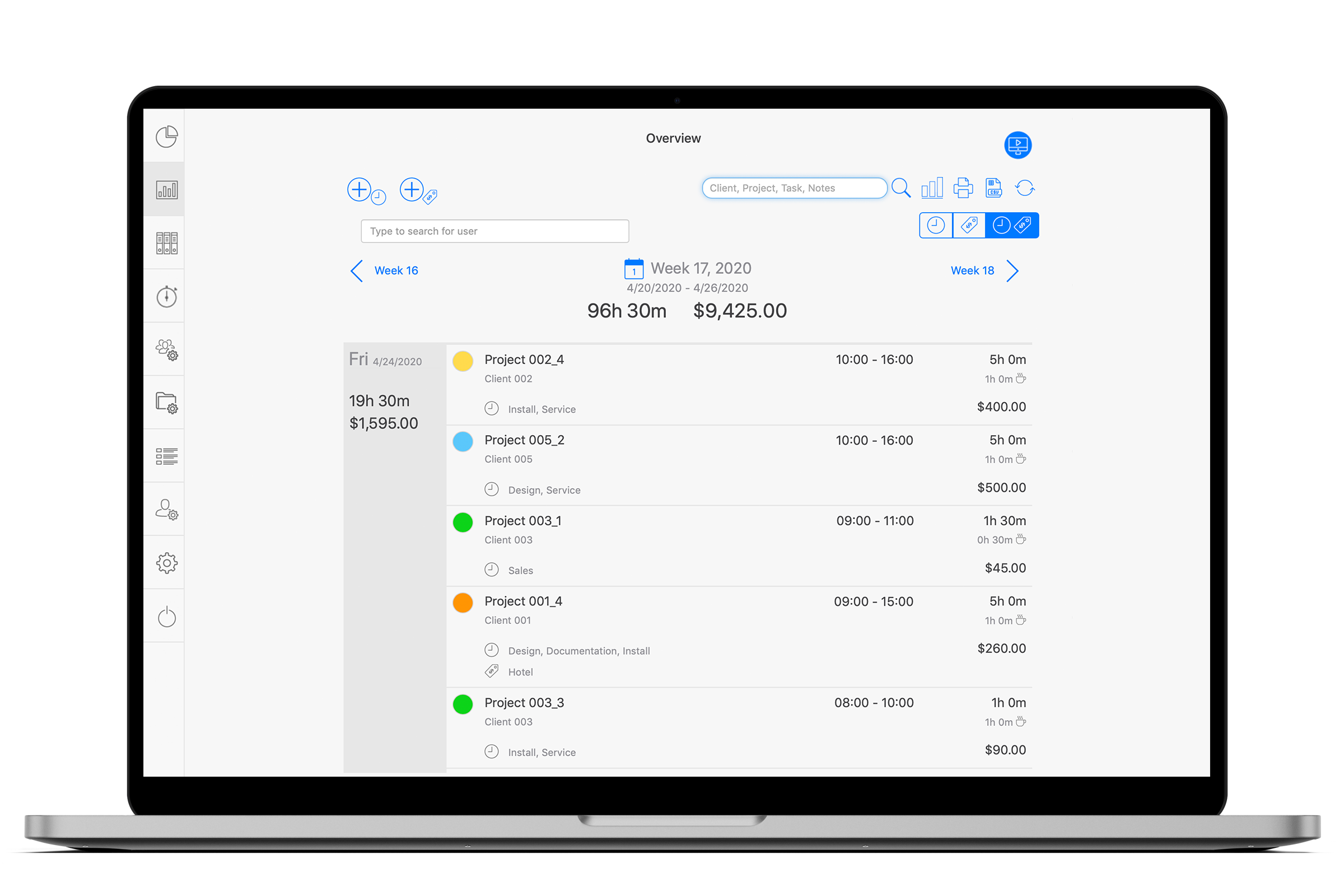 Project Overview with TimeTrack