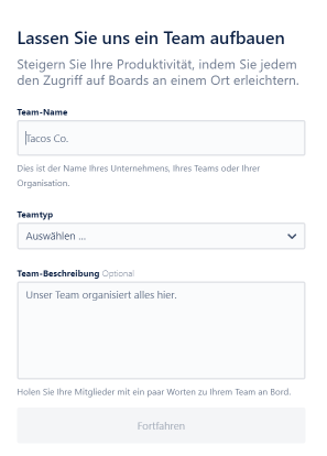 Schritt 1: Team erstellen