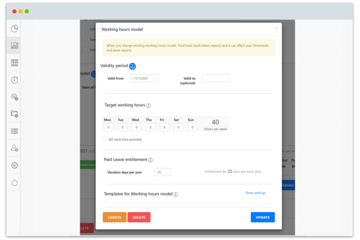 Working Time Model Modern Time Tracking System for Every Industry | TimeTrack