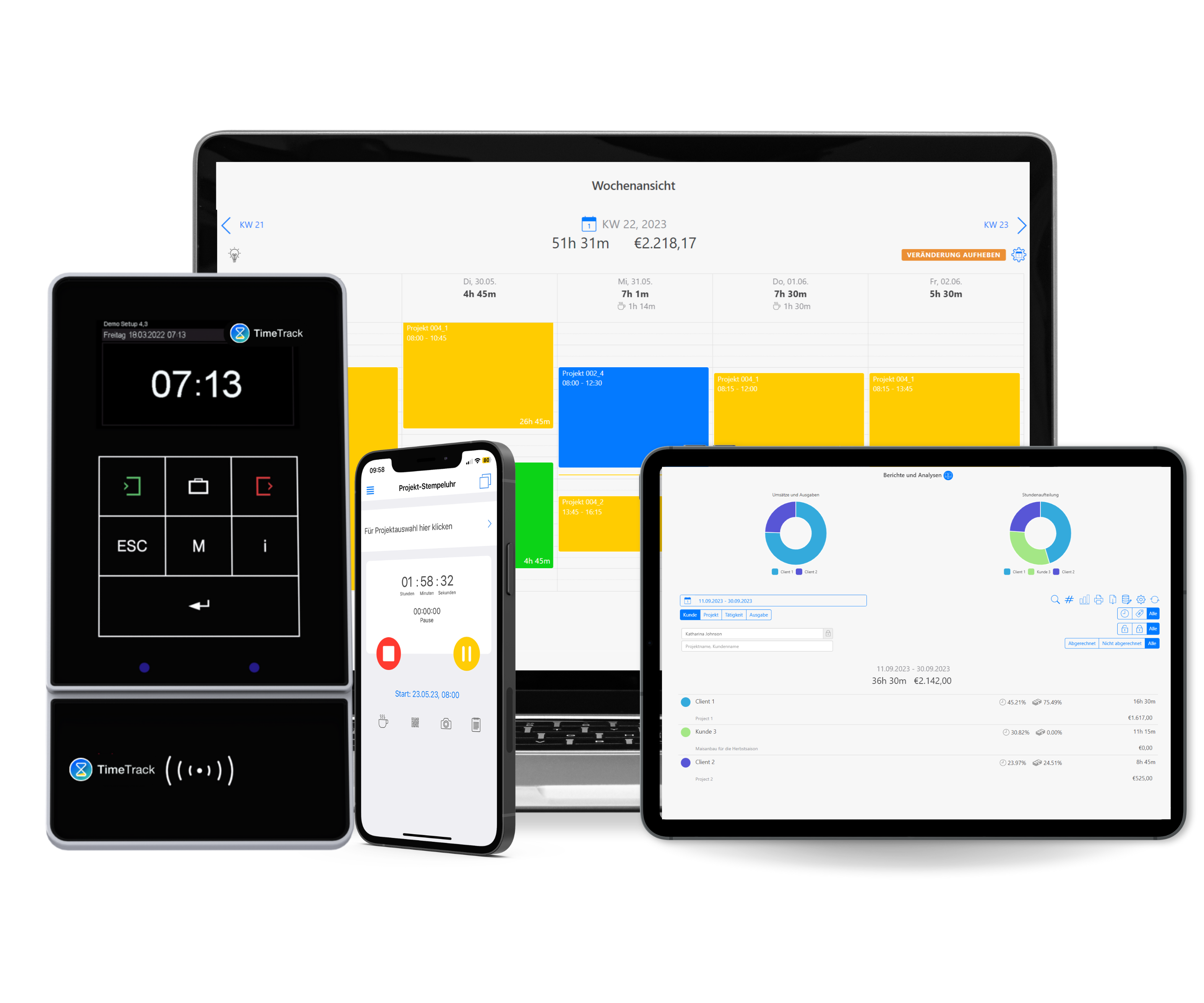 Mobile Zeiterfassung per App für unterwegs mit GPS Funktion