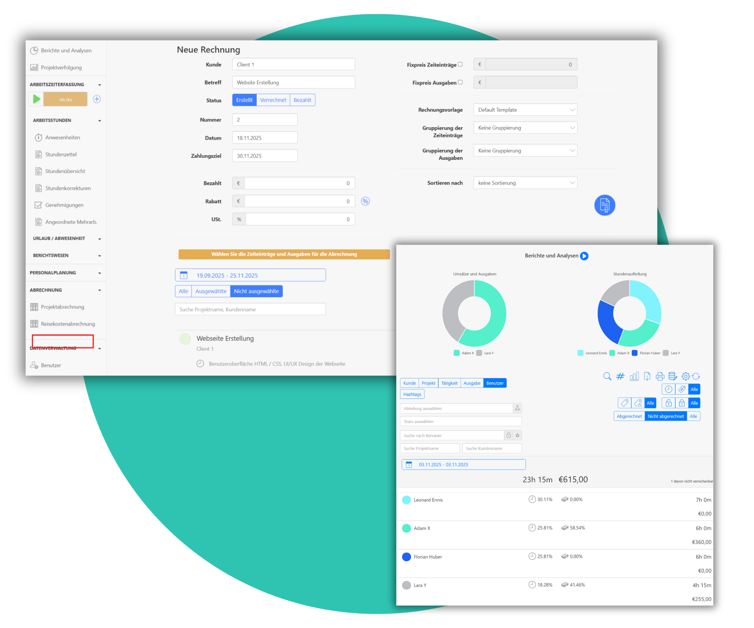 Zeiterfassung externe Mitarbeiter