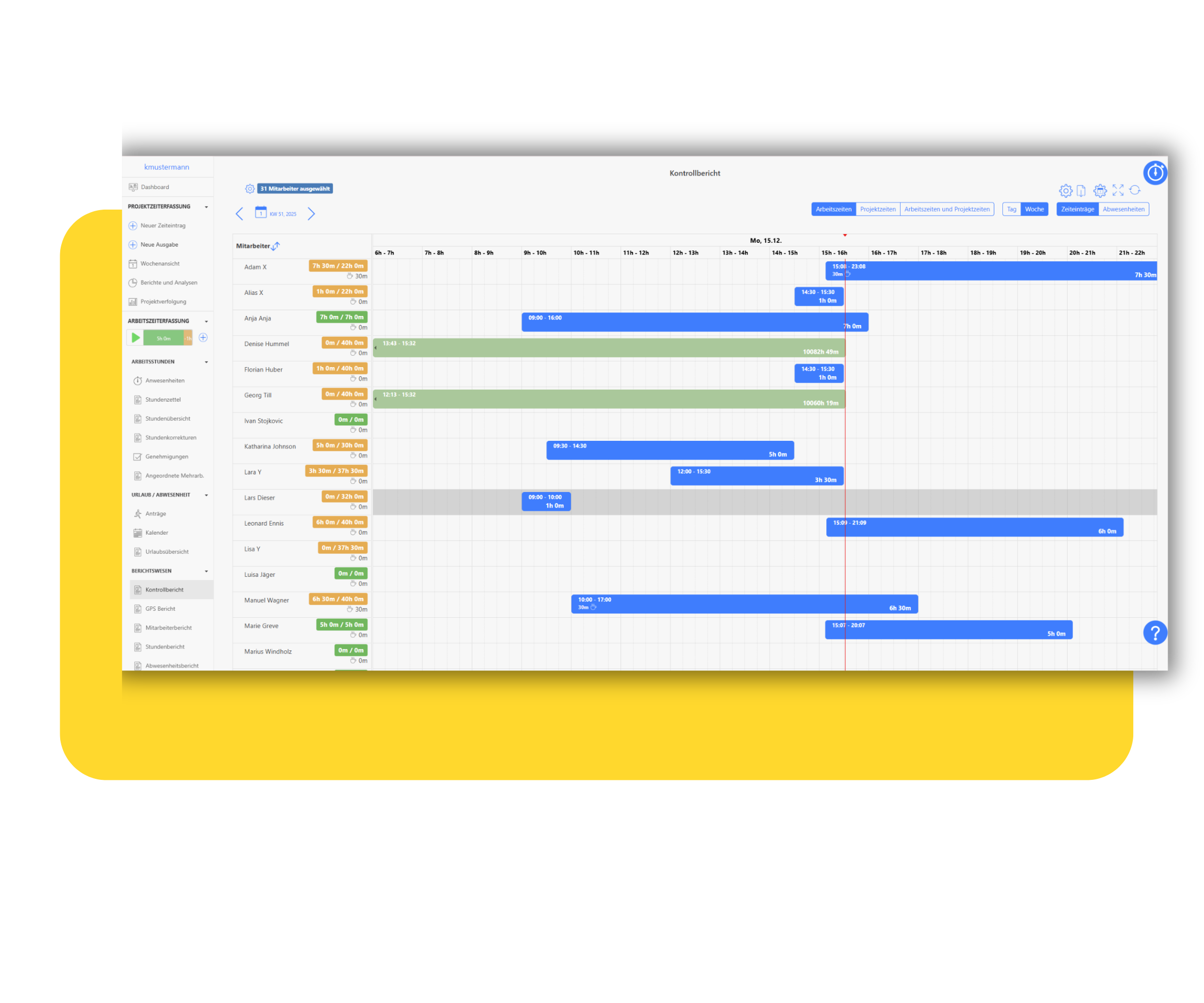 Evakuierungsplan Anwesenheitsliste