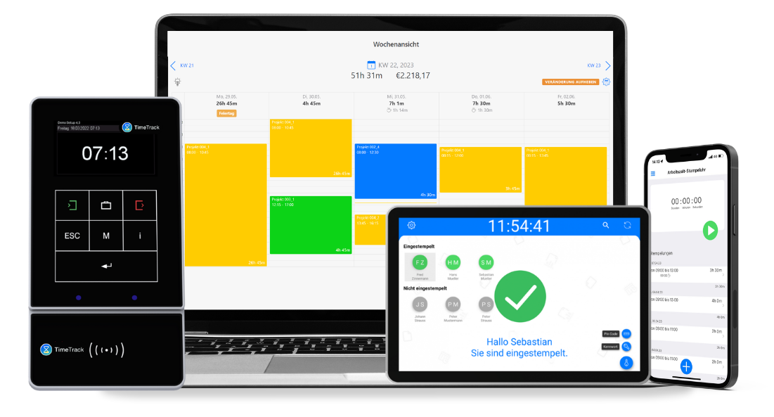Digitale Zeiterfassung mit TimeTrack