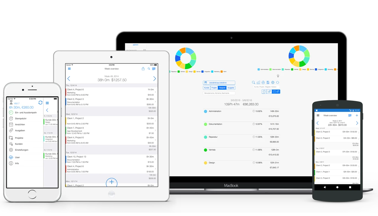 Employee Time Tracking - Online and mobile