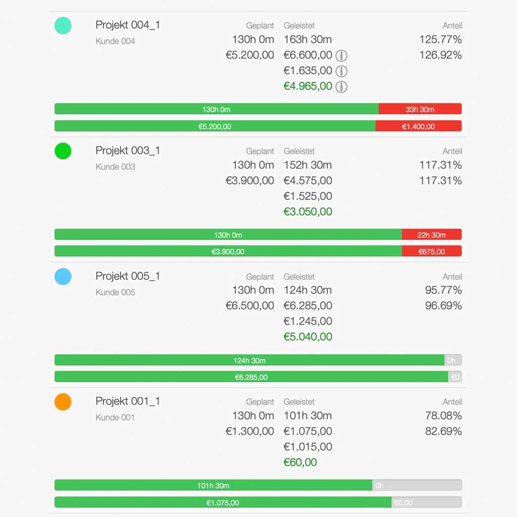 Projektmanagement Software - Projektcontrolling