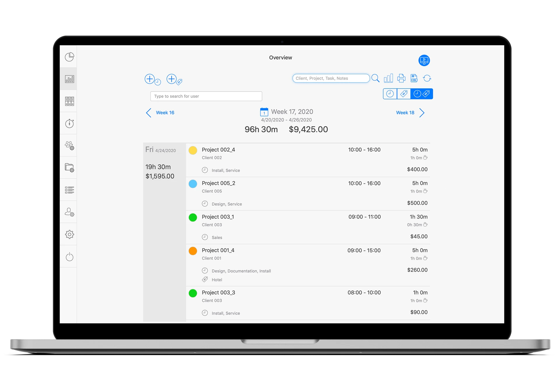 Project Overview with TimeTrack