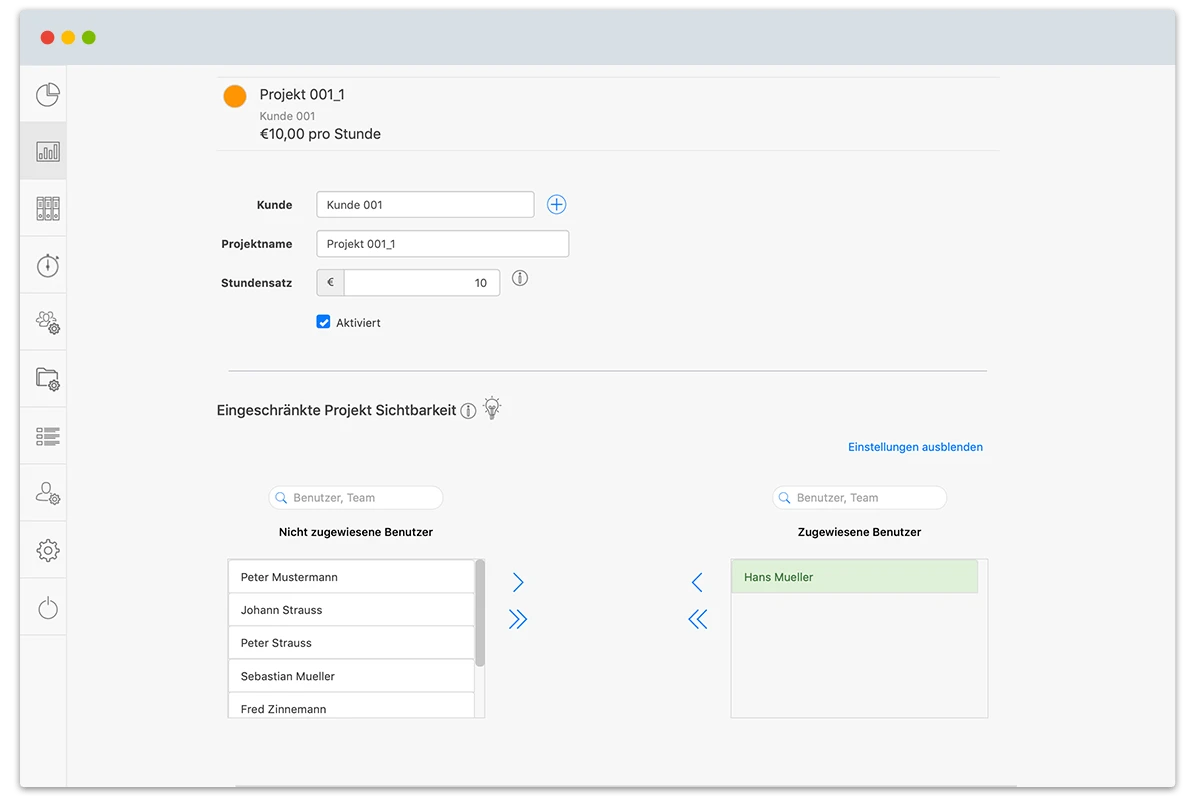 Projektcontrolling Projektsichtbarkeit