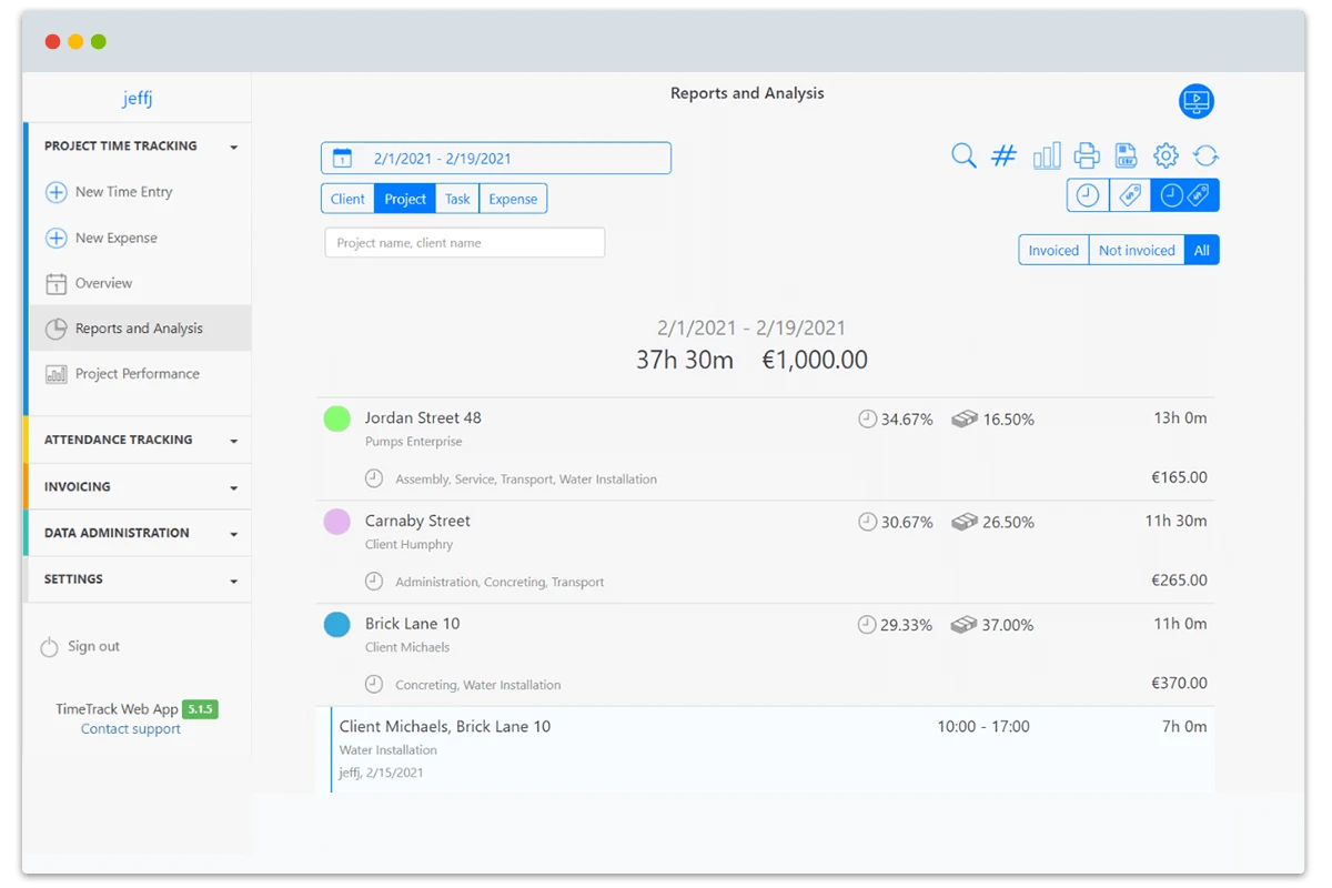 Report Construction Projects