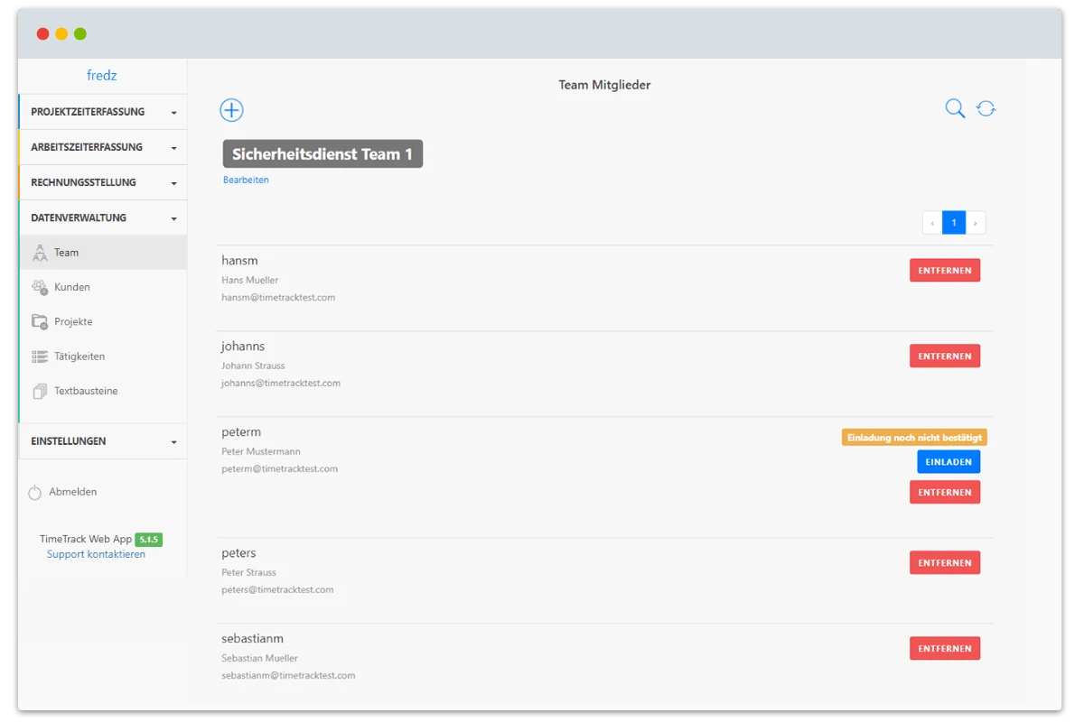 Sicherheitsdienste Teamleiter Funktion