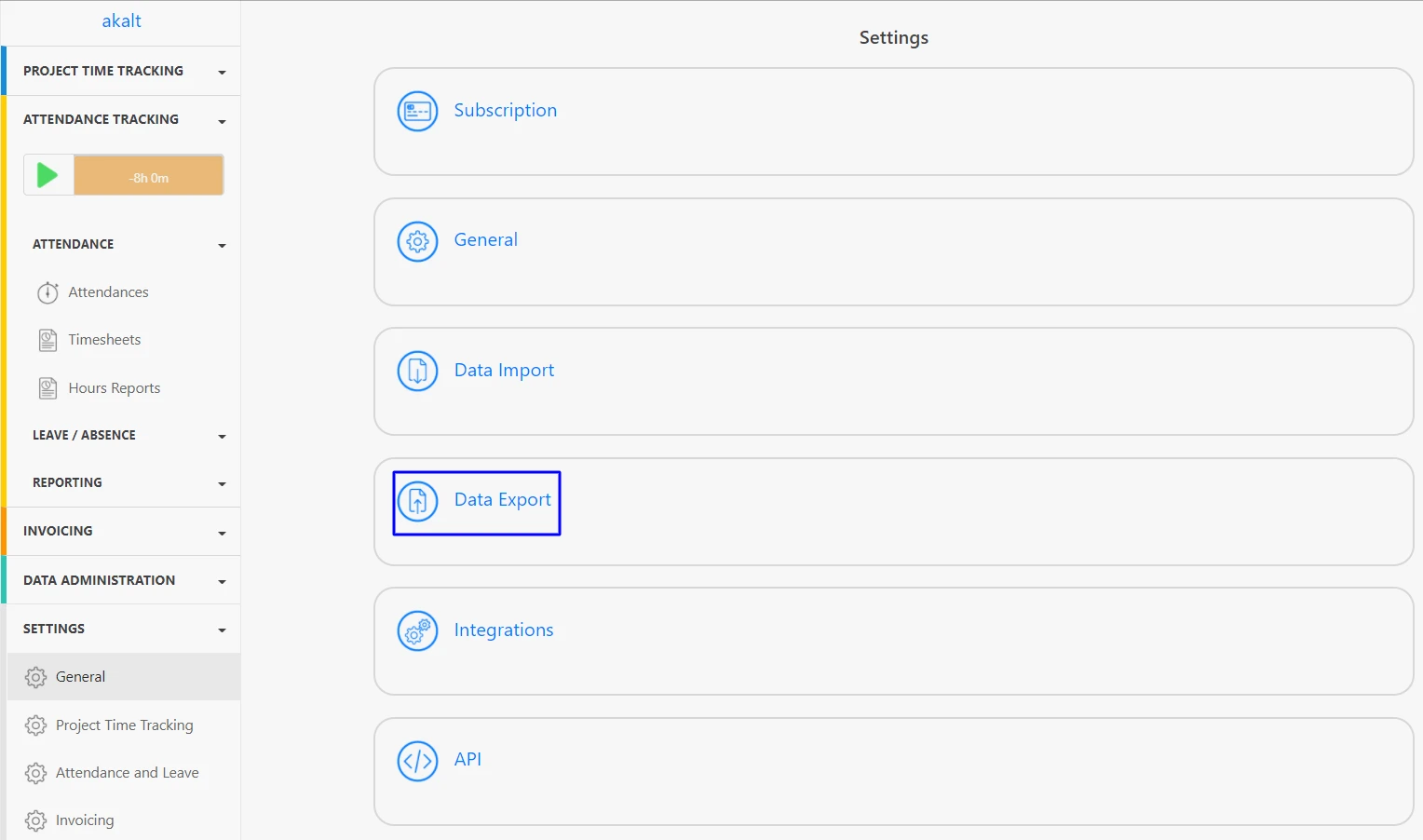 Data Import/Export - Data Export Options