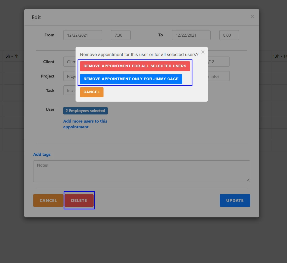Appointment Planning - Changes in Appointments