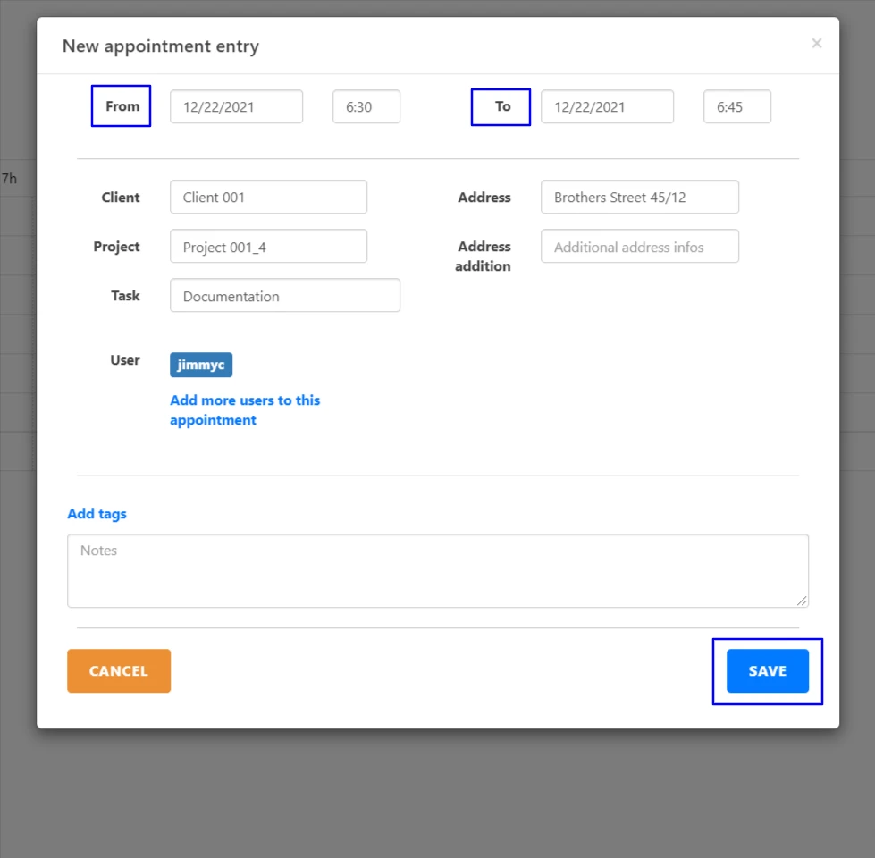 Appointment Planning - Entering Appointments