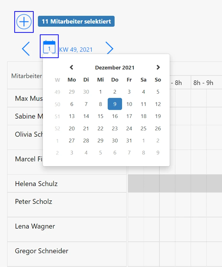Terminplaner - Zukünftige Termine