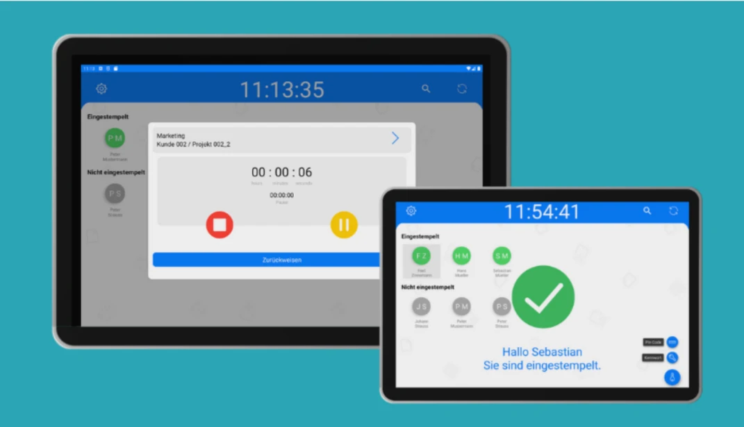 NFC Zeiterfassung für Mitarbeiter am Tablet - TimeTrack Blog