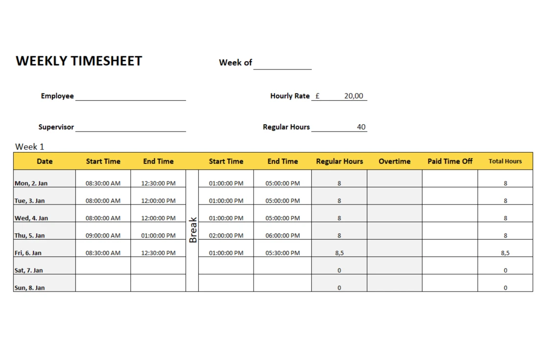 weekly-timesheet-template