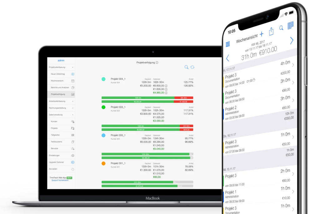 Projektzeiterfassung-Übersicht