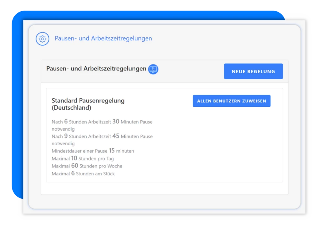 Pausenerfassung Arbeitszeiterfassung