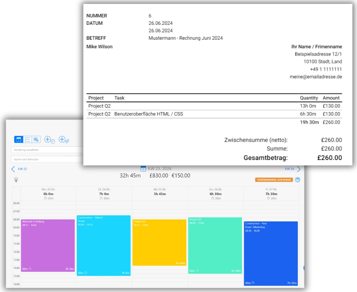 Leistungserfassung Navigation
