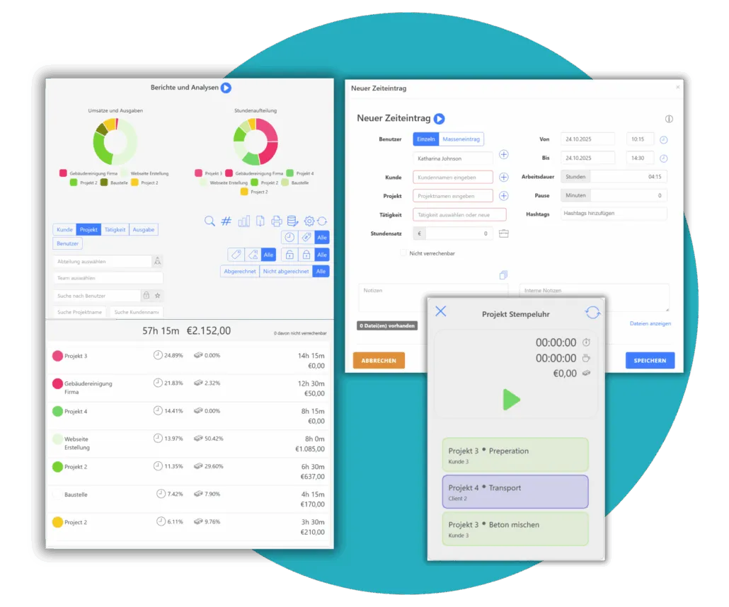 Use Case Projektzeiterfassung