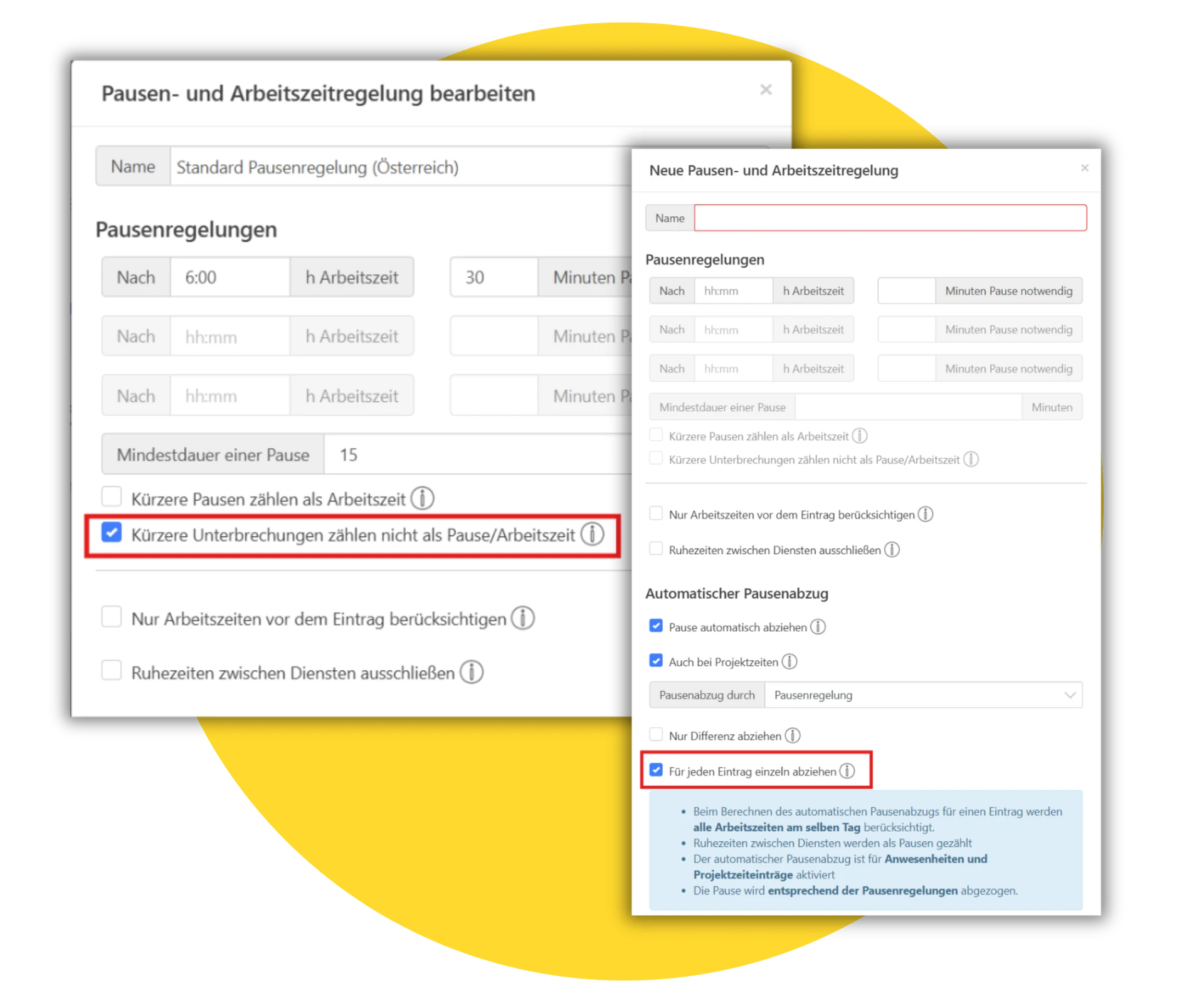Softwareupdate - Pausenregelung