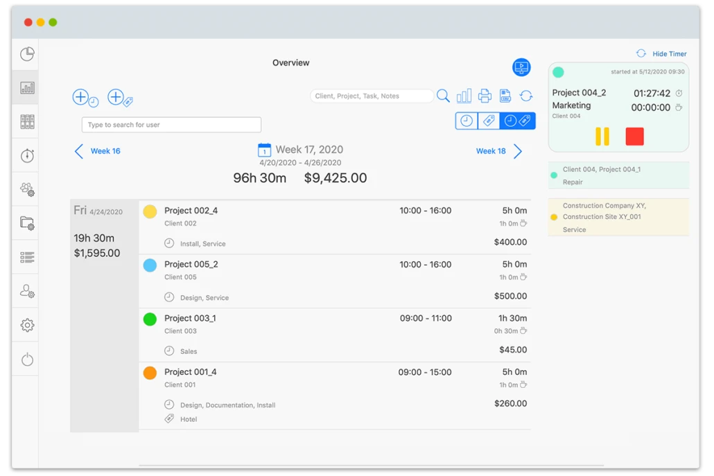 Project Time Tracking Project Timer