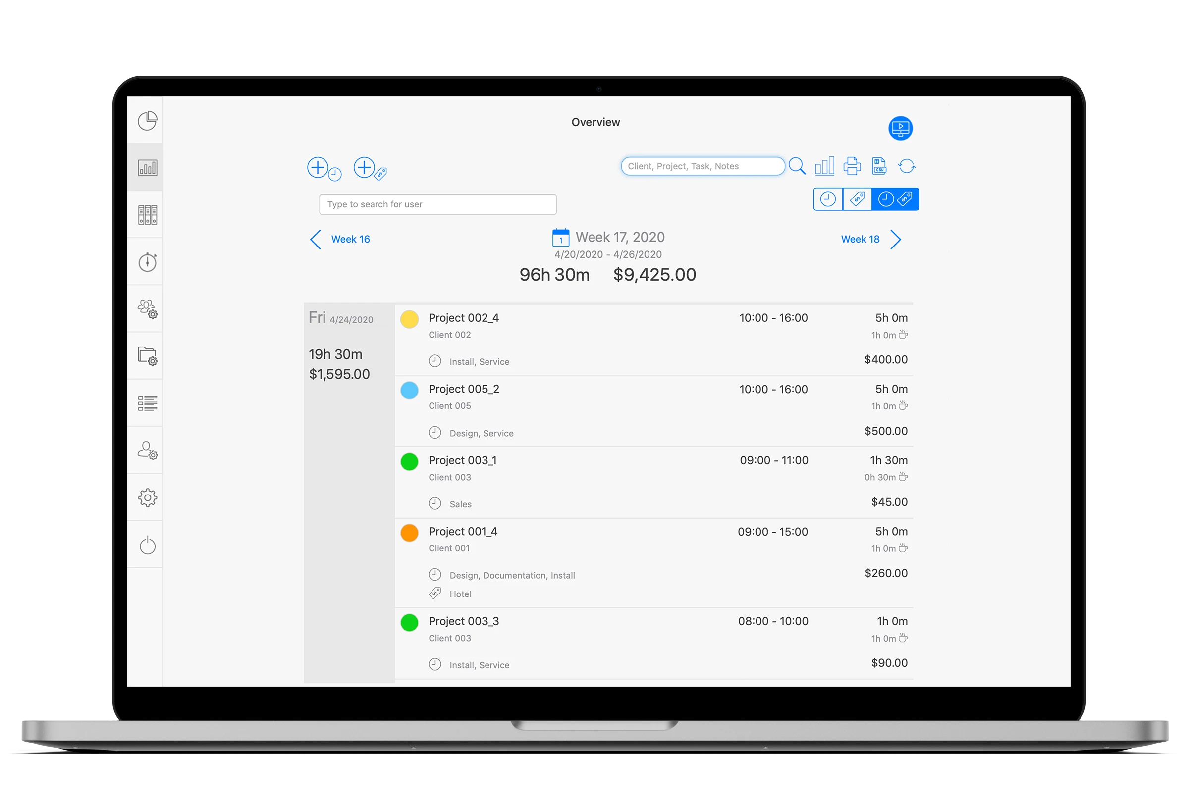 Project Overview with TimeTrack