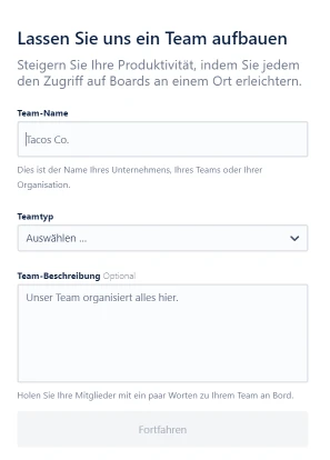 Schritt 1: Team erstellen