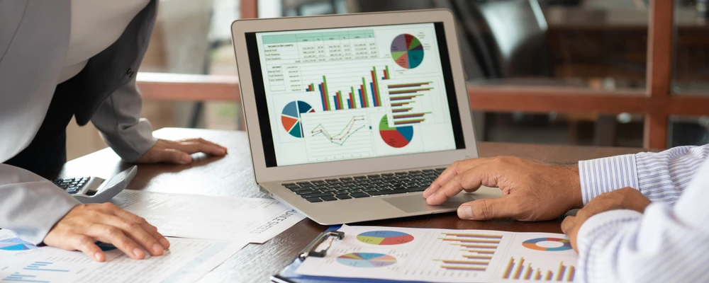 Financial,Analyst,Analysis,Business,Financial,Report,On,Digital,Tablet,During