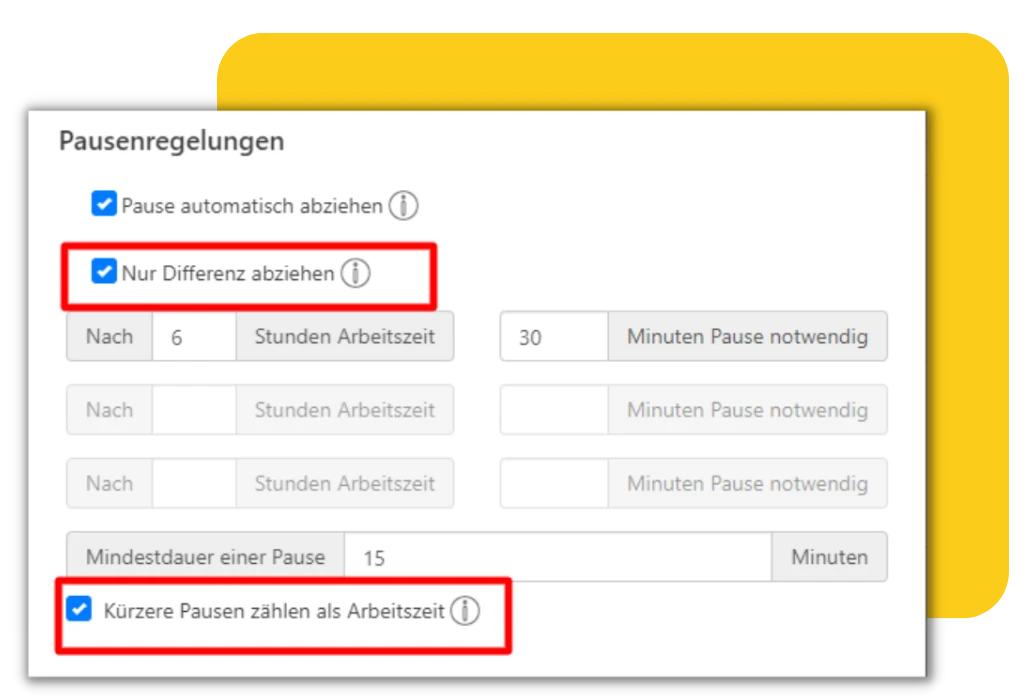 Pausenregelungen