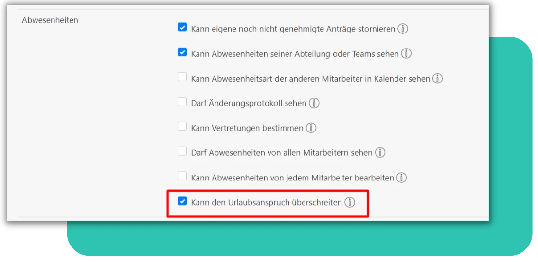 Urlaubskontrolle