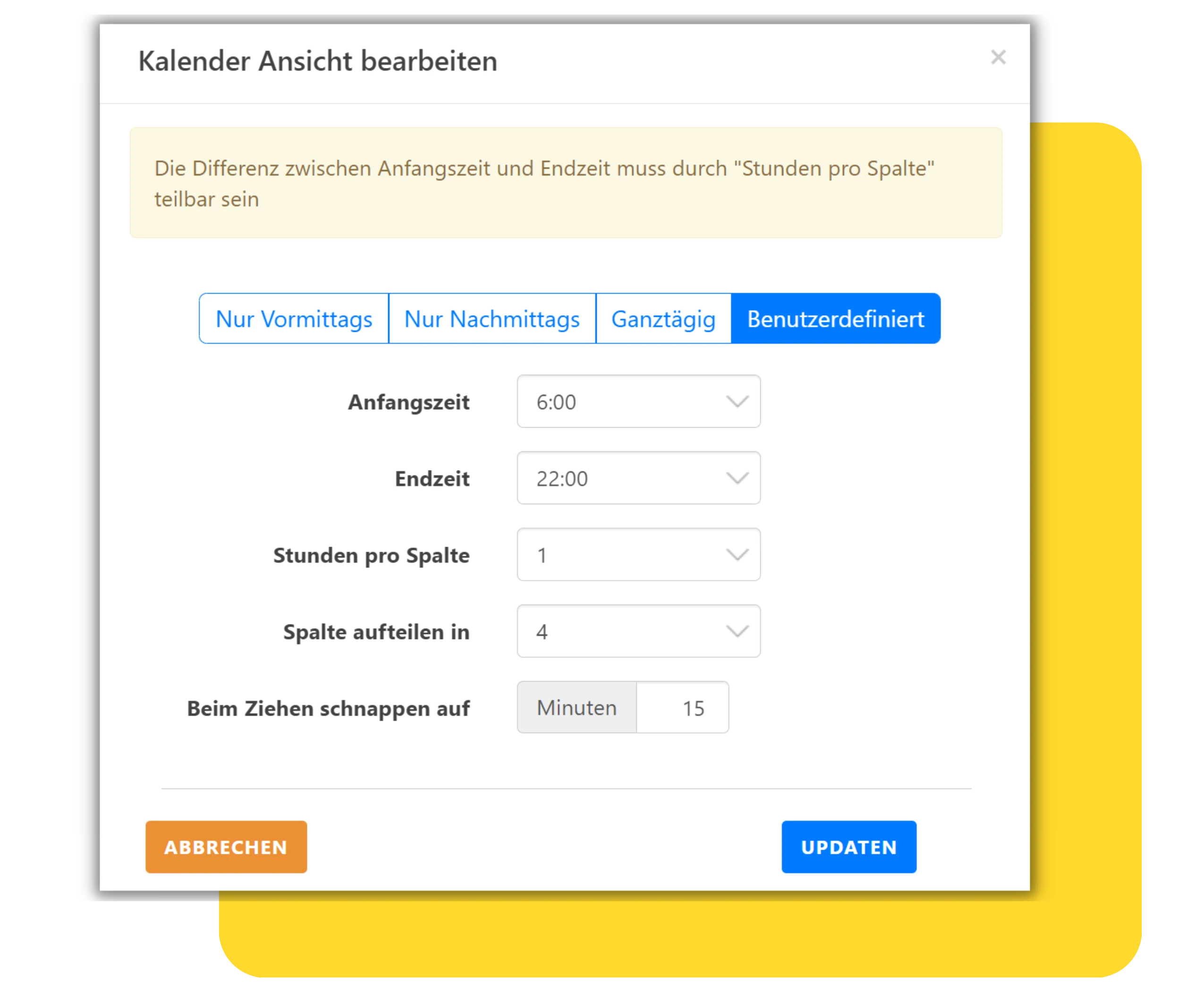 Kalenderansicht-Aufgabenplanung