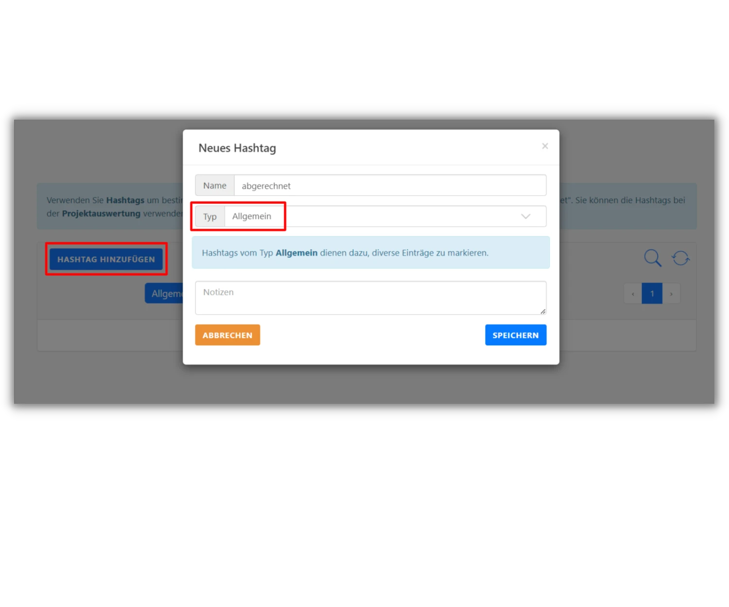 allgemeine hashtags